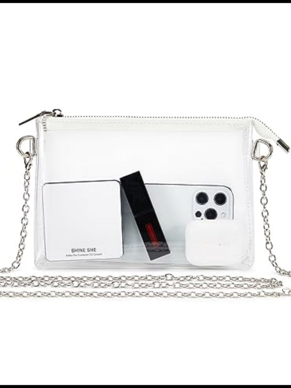 Clear Crossbody Bag Stadium Concert Approved PVC Transparent Purse